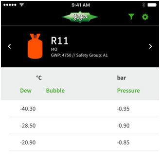 Bitzer Refrigerant Ruler